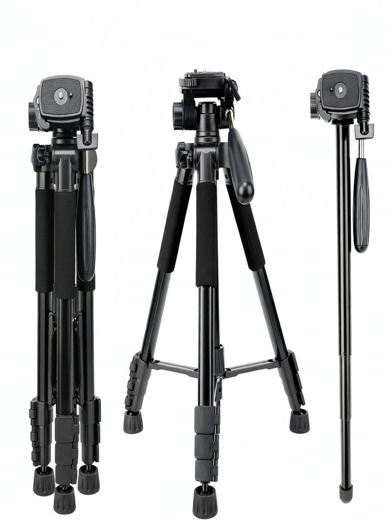 ZoMei Q222 camera photography tripod flexible travel bracket convertible monopod hiking stick for smartphone camera DSLR projector - Image 1